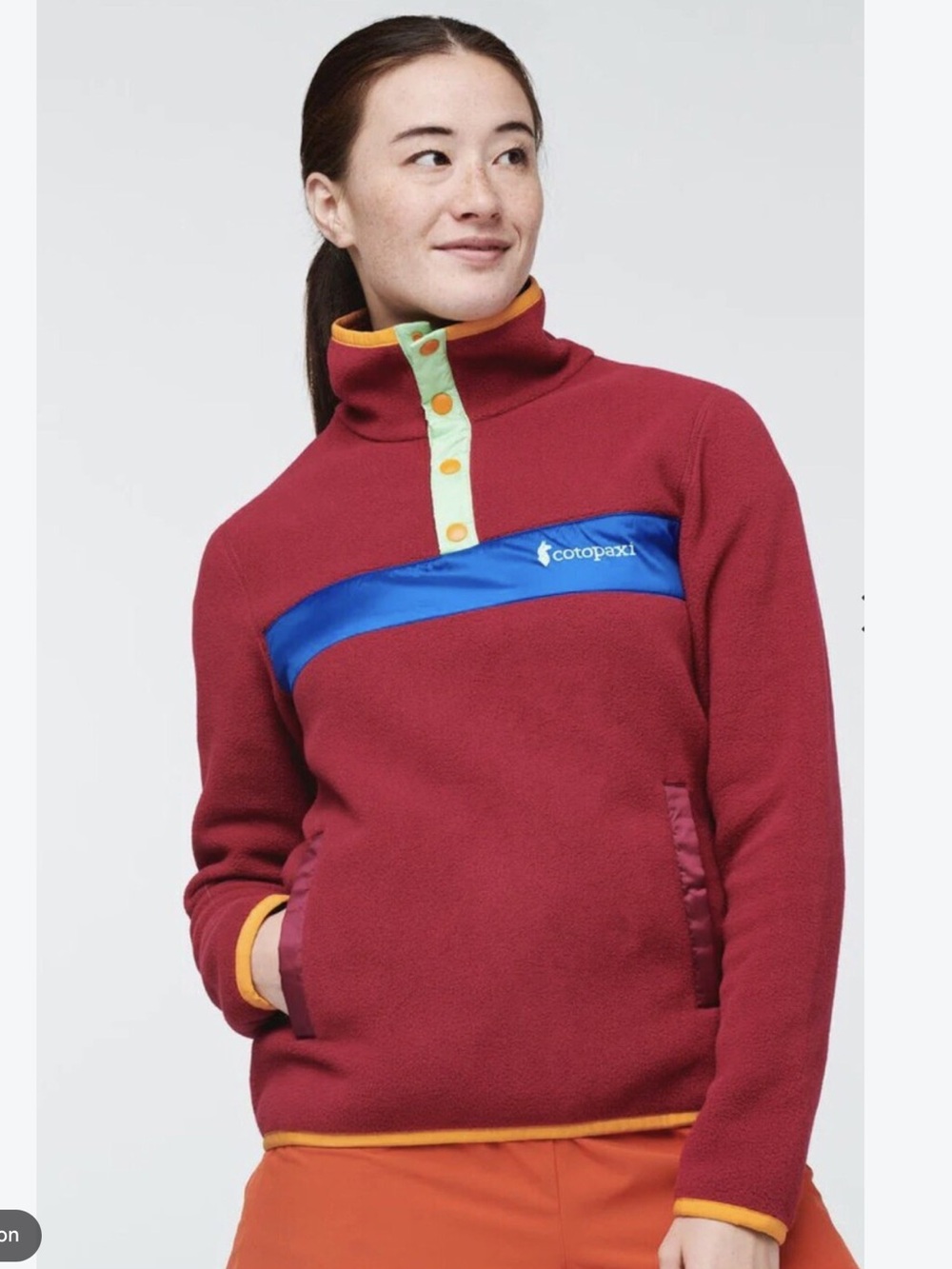 Cotopaxi Teca Fleece Pullover Mid Layer Women's Huckleberry Pie Red Size Large